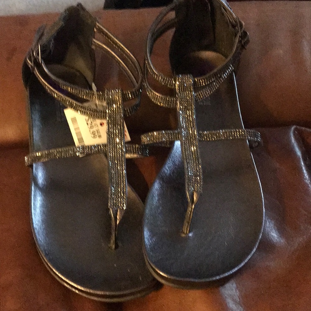 Pewter sandals